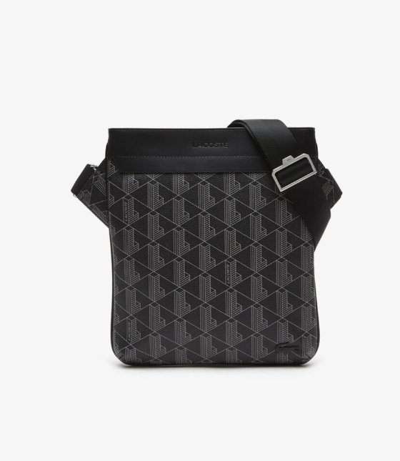 LCE-V (Lacoste the blend monogram print shoulder bag black/grey) 62598804