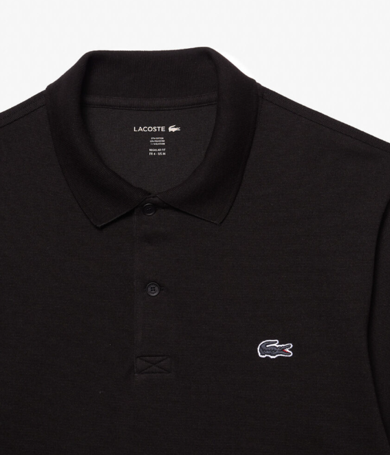 LCA-D22 (Lacoste essential long sleeve cotton blend polo black) 72596522