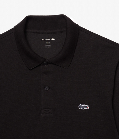 LCA-D22 (Lacoste essential long sleeve cotton blend polo black) 72596522