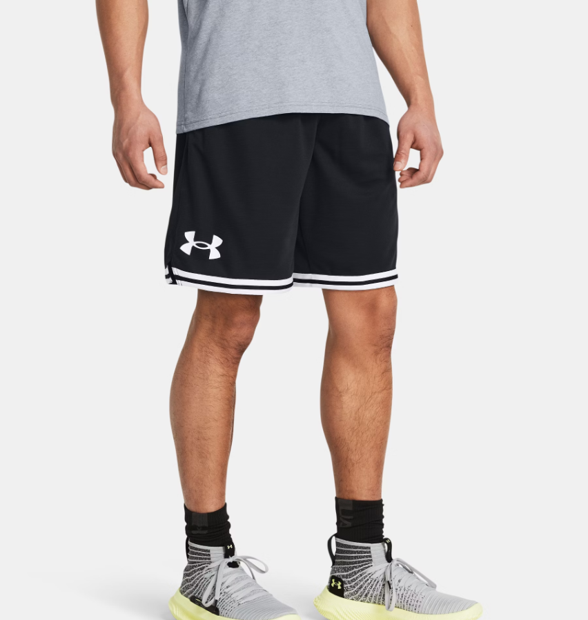 UAA-P15 (Under armour mens perimeter shorts black/white) 72593043