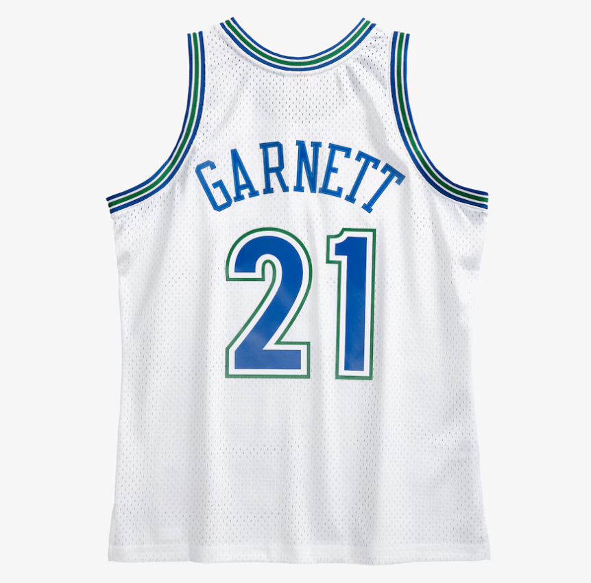 MNA-H44 (Mitchell & ness swingman jersey timberwolves garnett 95-96 home jersey white) 72598260