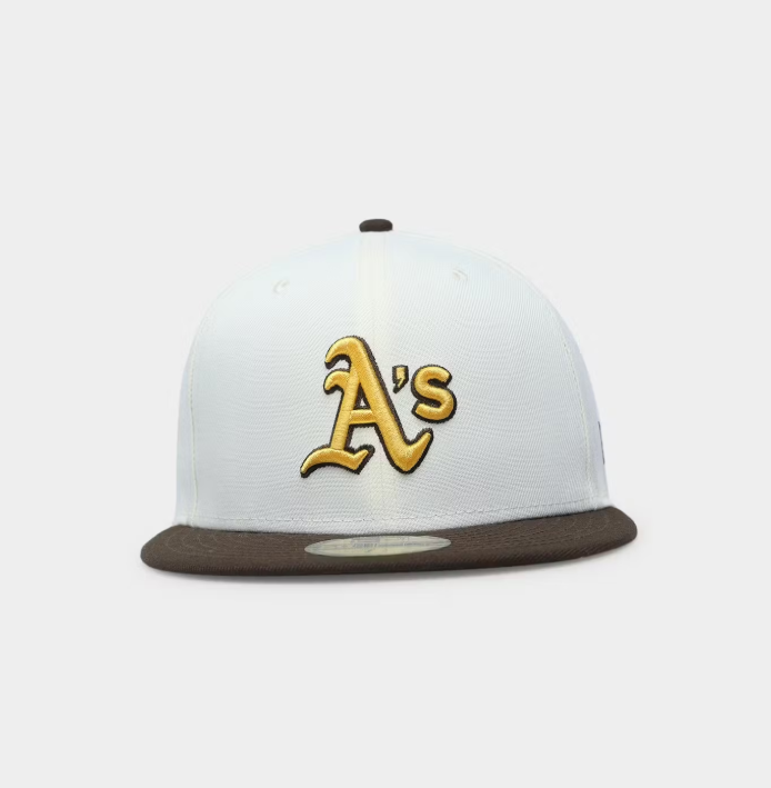 NEC-U65 (New era 5950 oakland athletics chrome cereal/walnut UV fitted hat) 72593200