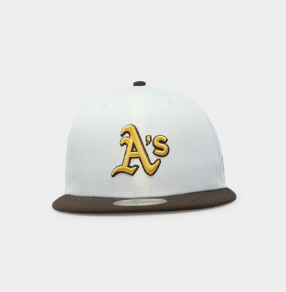 NEC-U65 (New era 5950 oakland athletics chrome cereal/walnut UV fitted hat) 72593200