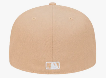 NEC-D66 (New era 5950 tonal script new york yankees camel/grey UV  fitted hat) 72593176