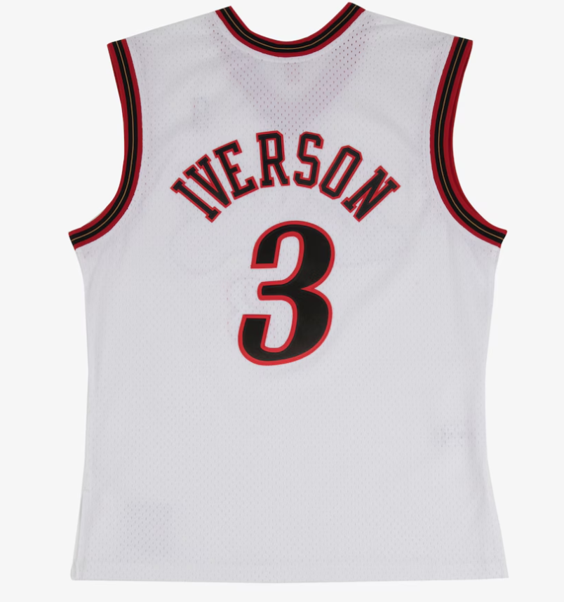MNA-C45 (Mitchell & ness swingman jersey sixers allen iverson 00-01 home white) 72598260