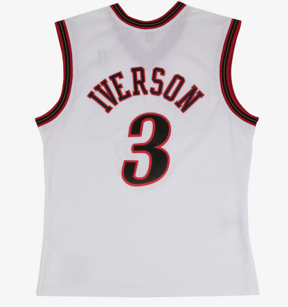 MNA-C45 (Mitchell & ness swingman jersey sixers allen iverson 00-01 home white) 72598260