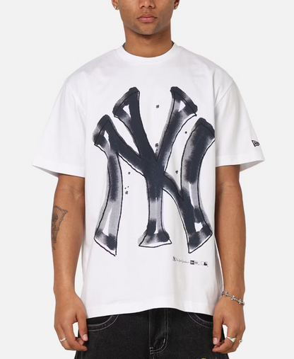 NEA-X11 (New era oversize trend pop paint new york yankees tee white) 82594000