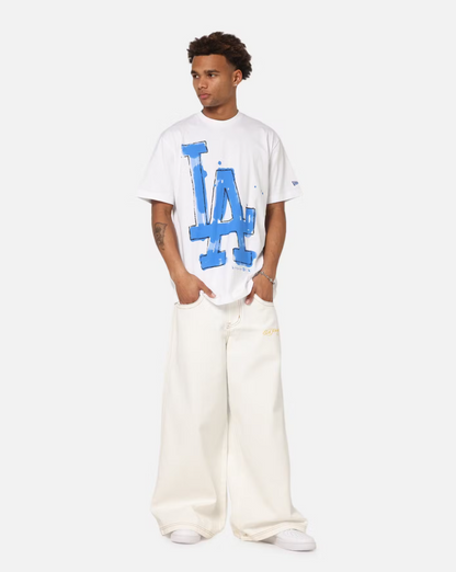 NEA-Y11 (New era oversize trend pop paint los angeles dodgers tee white) 82594000