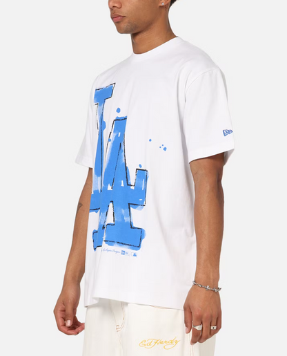 NEA-Y11 (New era oversize trend pop paint los angeles dodgers tee white) 82594000