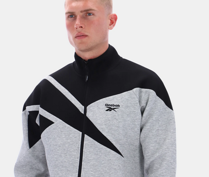 RA-Q3 (Reebok contrast funnelneck jacket grey marle/black) 72597161