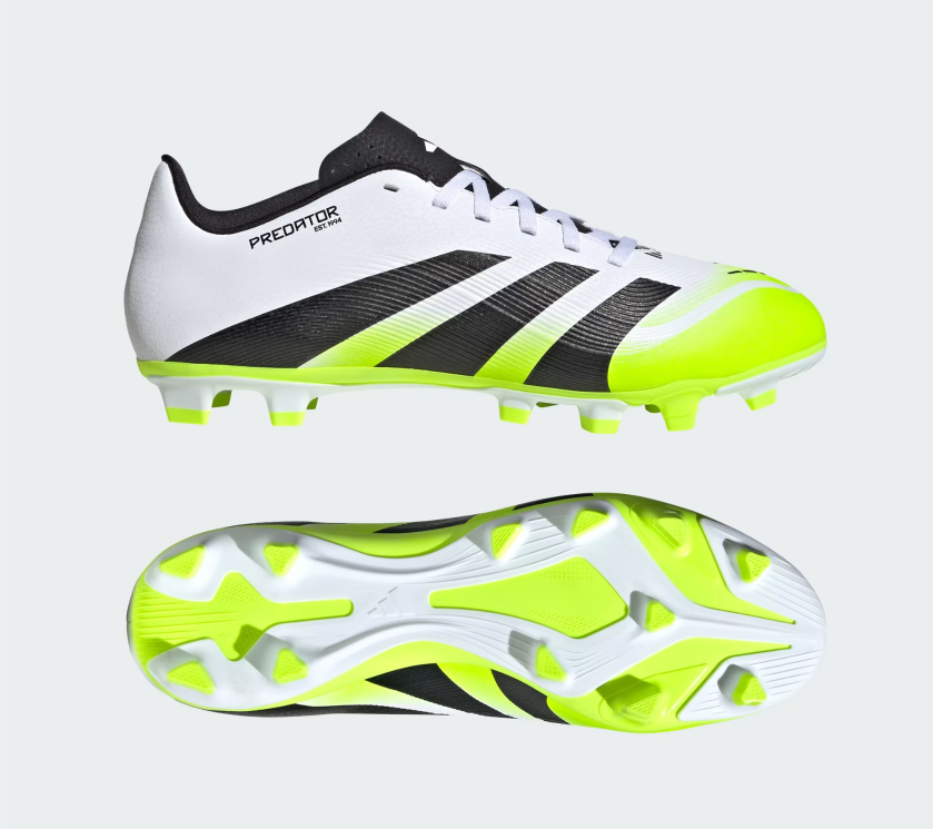 A-S71 (Adidas predator club firm/multi ground boots white/black/lucid lemon) 82595292