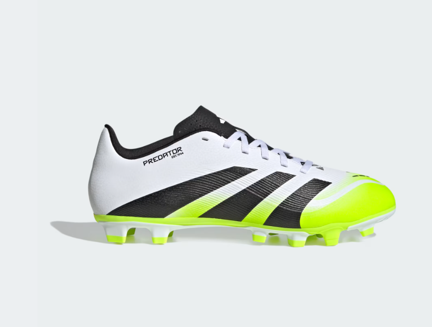 A-S71 (Adidas predator club firm/multi ground boots white/black/lucid lemon) 82595292