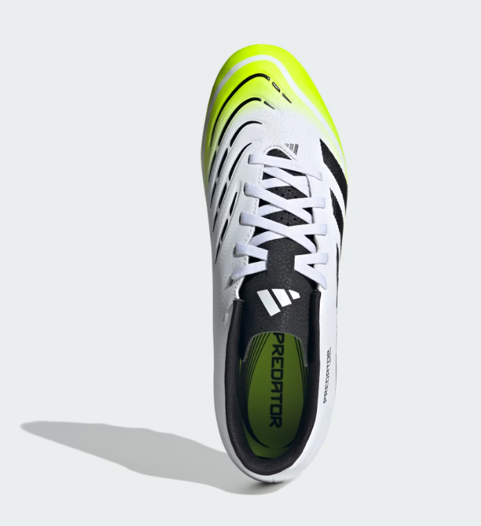 A-S71 (Adidas predator club firm/multi ground boots white/black/lucid lemon) 82595292