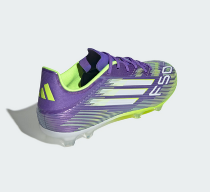 A-T71 (Adidas F50 league firm/multi ground boots purple rush/white/lucid lemon) 82596735