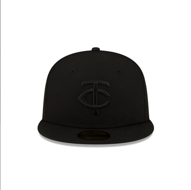 NEC-V66 (New era 5950 mlb evergreen minnesota twins fitted hat black) 82593750