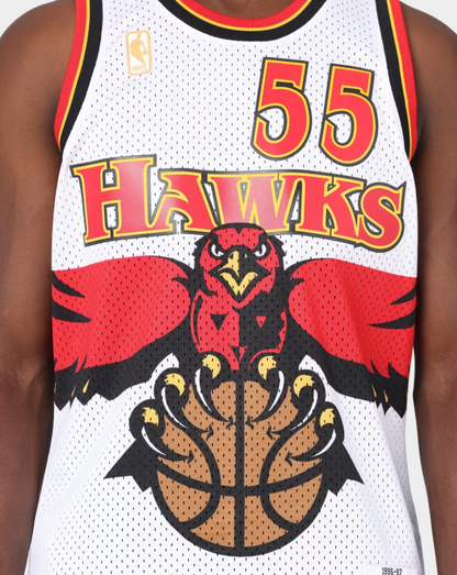 MNA-K45 (Mitchell and ness swingman jersey atlanta hawks mutombo 96-97 road white) 82598260