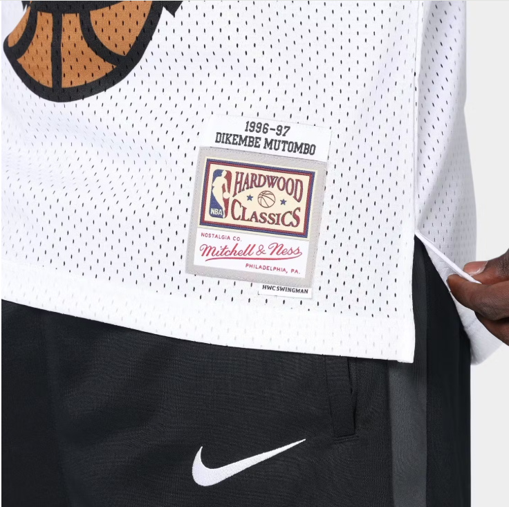 MNA-K45 (Mitchell and ness swingman jersey atlanta hawks mutombo 96-97 road white) 82598260