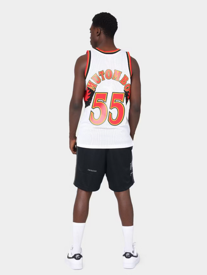 MNA-K45 (Mitchell and ness swingman jersey atlanta hawks mutombo 96-97 road white) 82598260