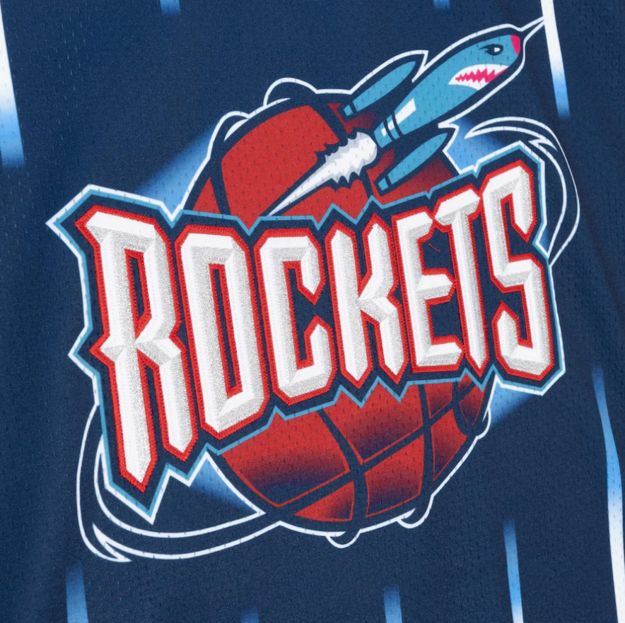 MNA-L45 (Mitchell and ness swingman jersey rockets hakeem olajuwon 96-97 road navy) 82598260
