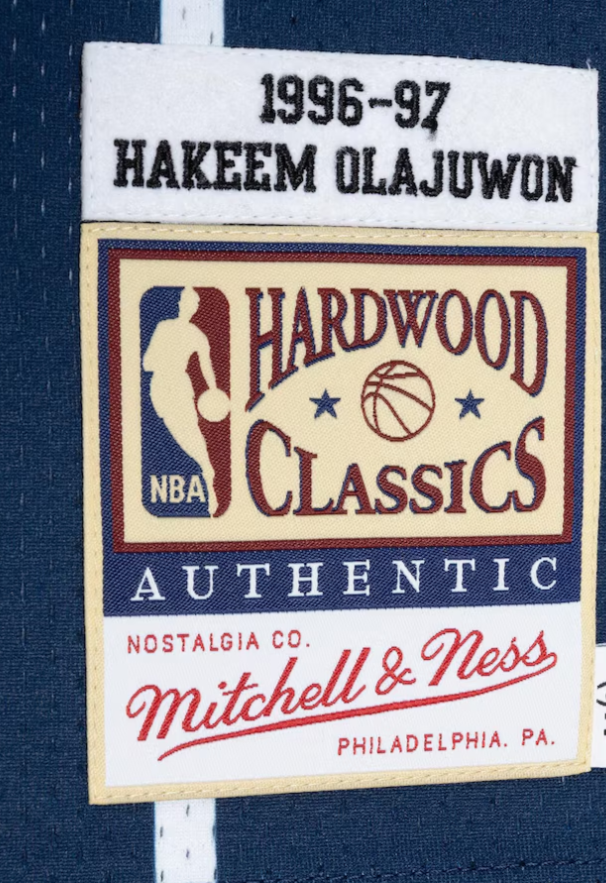 MNA-L45 (Mitchell and ness swingman jersey rockets hakeem olajuwon 96-97 road navy) 82598260
