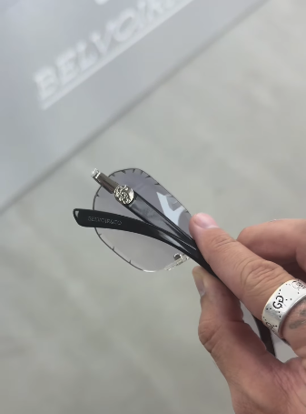 BV-B (Belvoir & co sunglasses diamond cut willow ice silver/black) 52596700