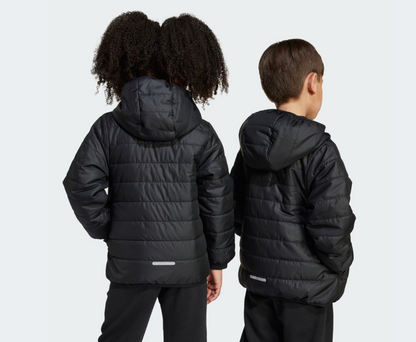 AA-M29 (Adidas black essentials light padded jacket kids black/reflective silver) 92595292