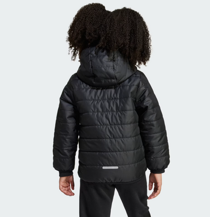 AA-M29 (Adidas black essentials light padded jacket kids black/reflective silver) 92595292