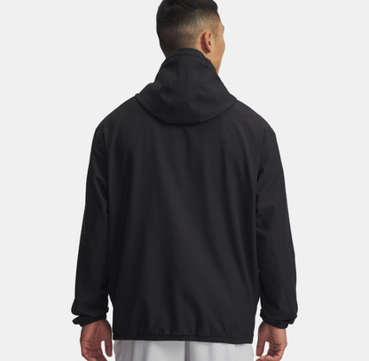 UAA-Z15 (Under armour mens unstoppable woven hoodie black/white) 92598260