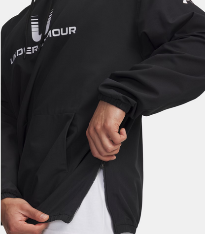 UAA-Z15 (Under armour mens unstoppable woven hoodie black/white) 92598260