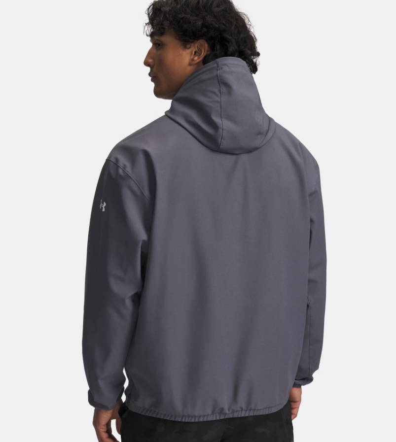 UAA-A16 (Under armour mens unstoppable woven hoodie castlerock/white) 92598260