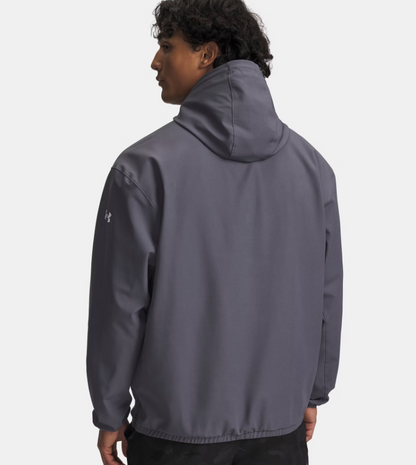 UAA-A16 (Under armour mens unstoppable woven hoodie castlerock/white) 92598260