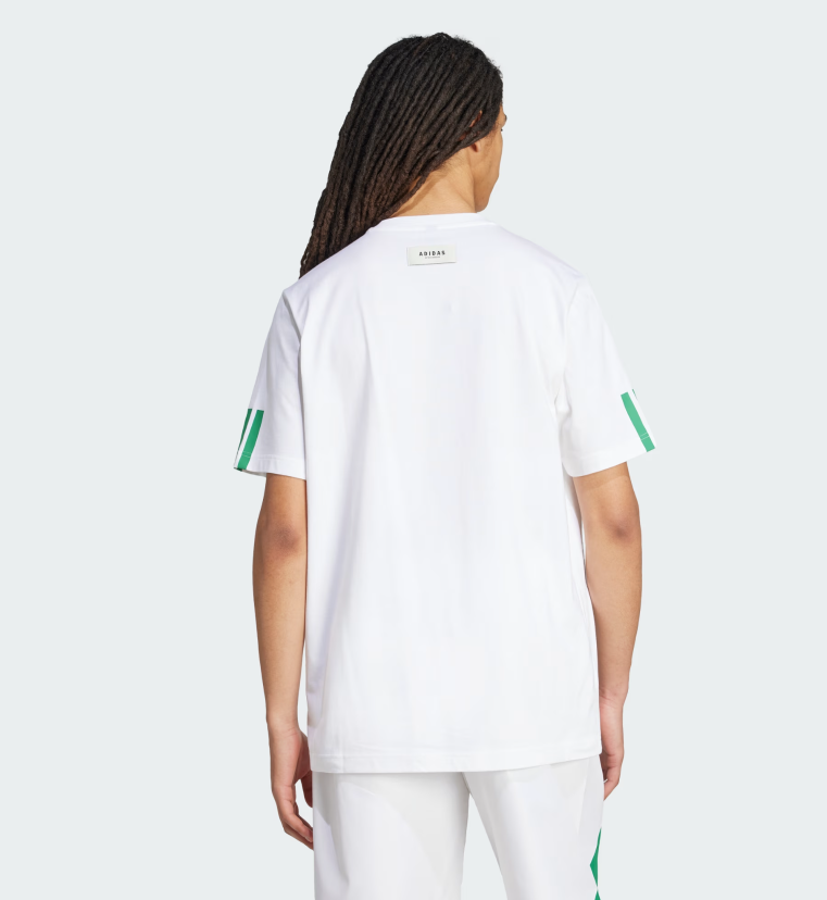 AA-R29 (Adidas mens stadium ticket loose fit graphic t-shirt white) 92592646