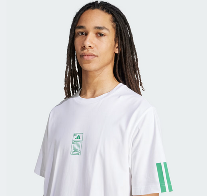AA-R29 (Adidas mens stadium ticket loose fit graphic t-shirt white) 92592646