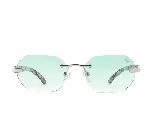 BV-F1 (Belvoir & co sunglasses willow white marble silver/green) 52592000