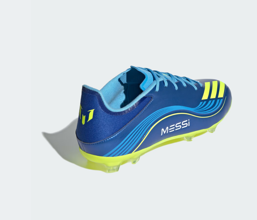 A-X71 (Adidas F50 messi league firm ground boot royal blue/solar yellow/semi blue burst) 92596735