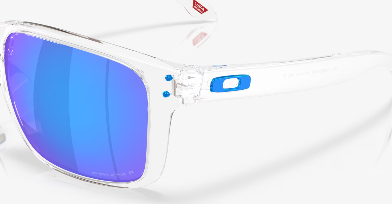 OK-I (Oakley holbrook XXL polished clear frame/saphire polarized lenses) 925915654