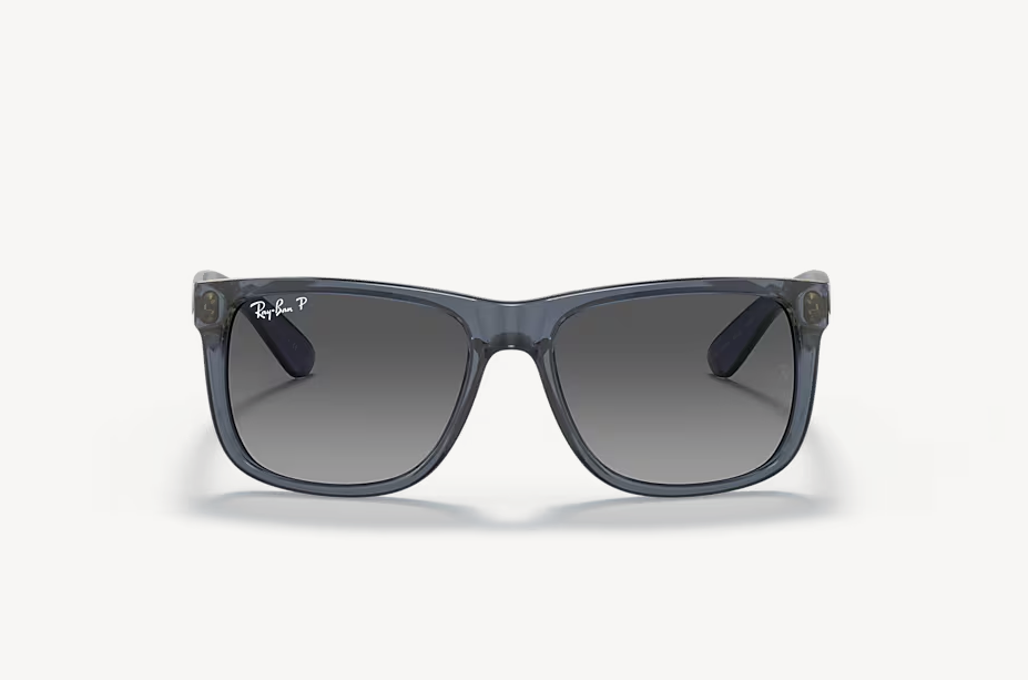 RB-L (Ray-ban justin transparent blue frame/light grey gradient lenses) 925913160