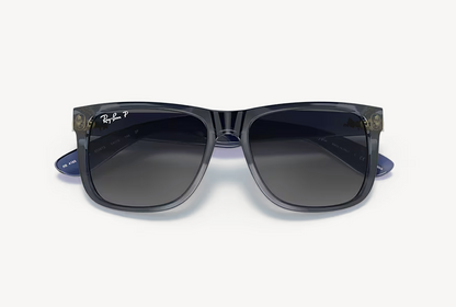RB-L (Ray-ban justin transparent blue frame/light grey gradient lenses) 925913160