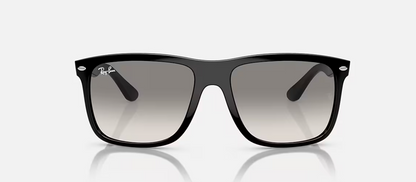 RB-N (Ray-ban boyfriend two black frame/clear gradient grey lenses) 925912044