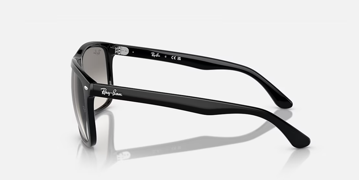 RB-N (Ray-ban boyfriend two black frame/clear gradient grey lenses) 925912044