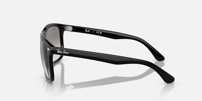 RB-N (Ray-ban boyfriend two black frame/clear gradient grey lenses) 925912044