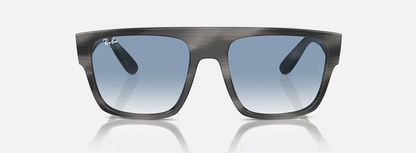 RB-P (Ray-ban drifter striped gray frame/clear gradient blue lenses) 925913606