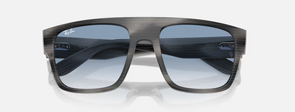 RB-P (Ray-ban drifter striped gray frame/clear gradient blue lenses) 925913606