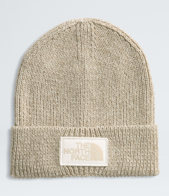 NFA-D8 (The north face logo boxed cuffed beanie gravel heather) 92592391