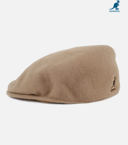 K-J (Kangol 504 Cheese cutter flat wool camel) 92594695