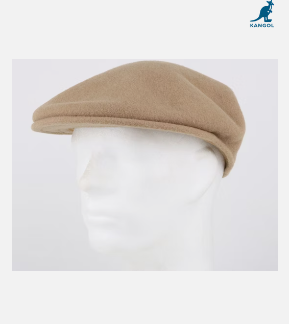 K-J (Kangol 504 Cheese cutter flat wool camel) 92594695