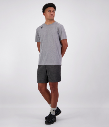 CCC-I (Canterbury mens vapodri 8" tempo knit shorts vanta black marl) 92593052