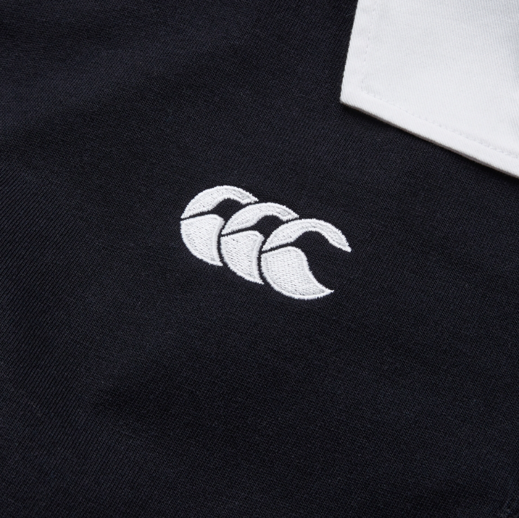 CCC-L (Canterbury mens solid dye short sleeve rugby polo black) 92594782