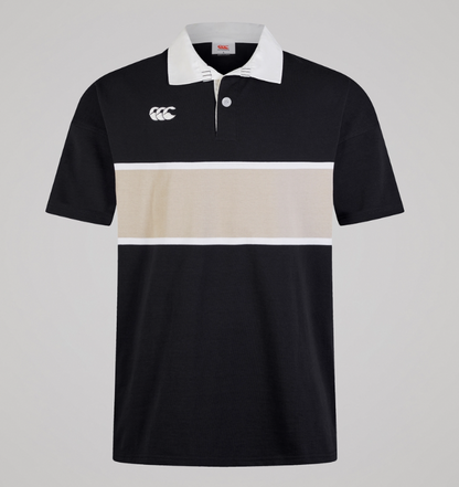 CCC-M (Canterbury mens yarn dye short sleeve rugby polo jet black) 92594782