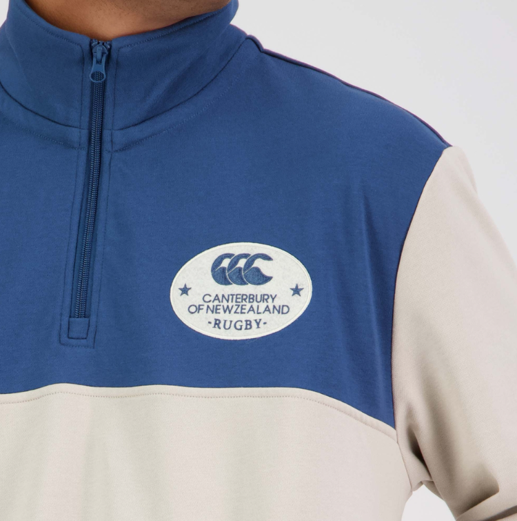 CCC-P (Canterbury mens classic quater zip sweat silver lining) 92593956